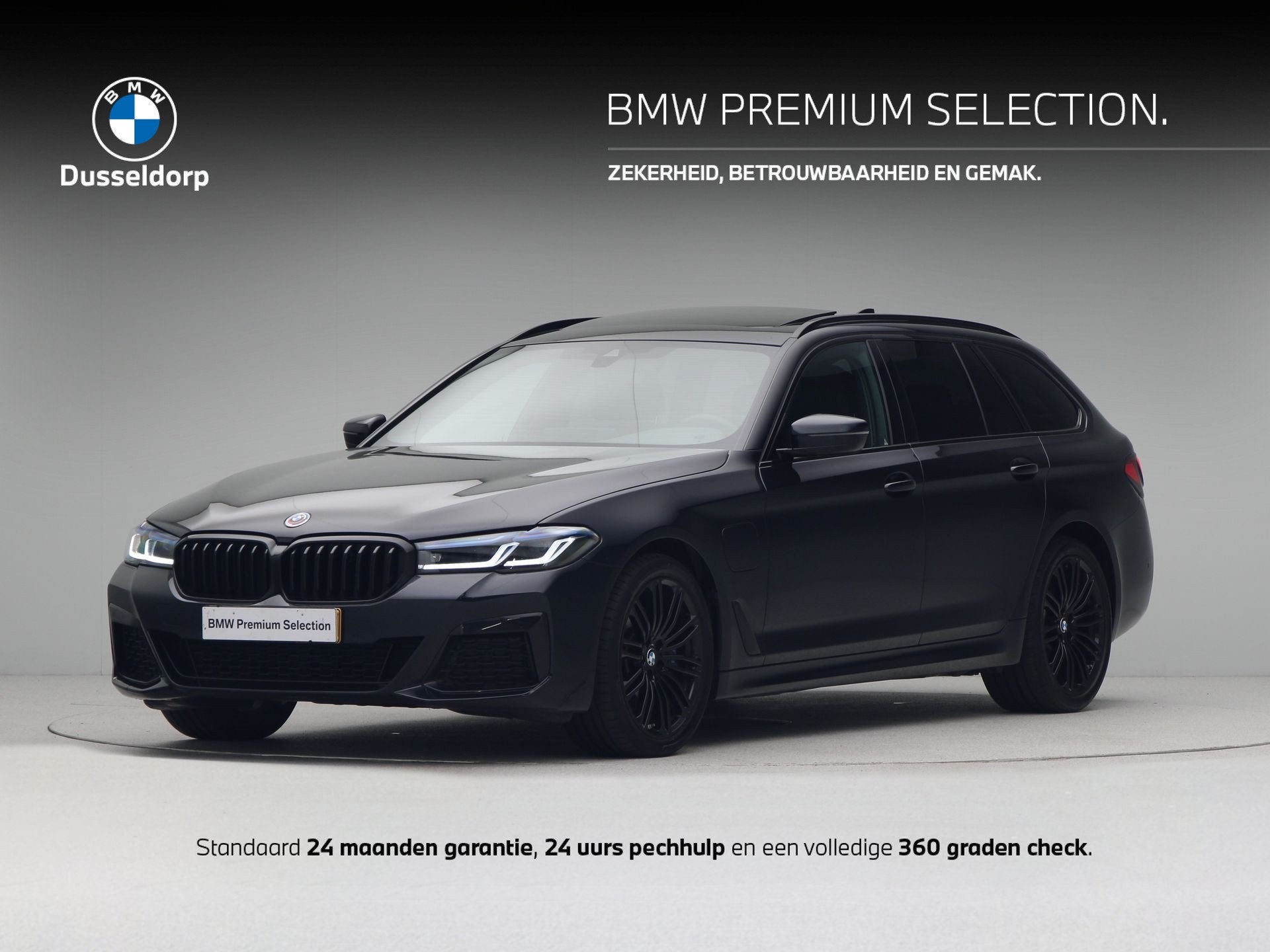 BMW 5 Serie Touring 530e High Executive M Sport (bj 2022), Achterwielaandrijving, Gebruikt, 4 cilinders, Met garantie (alle)