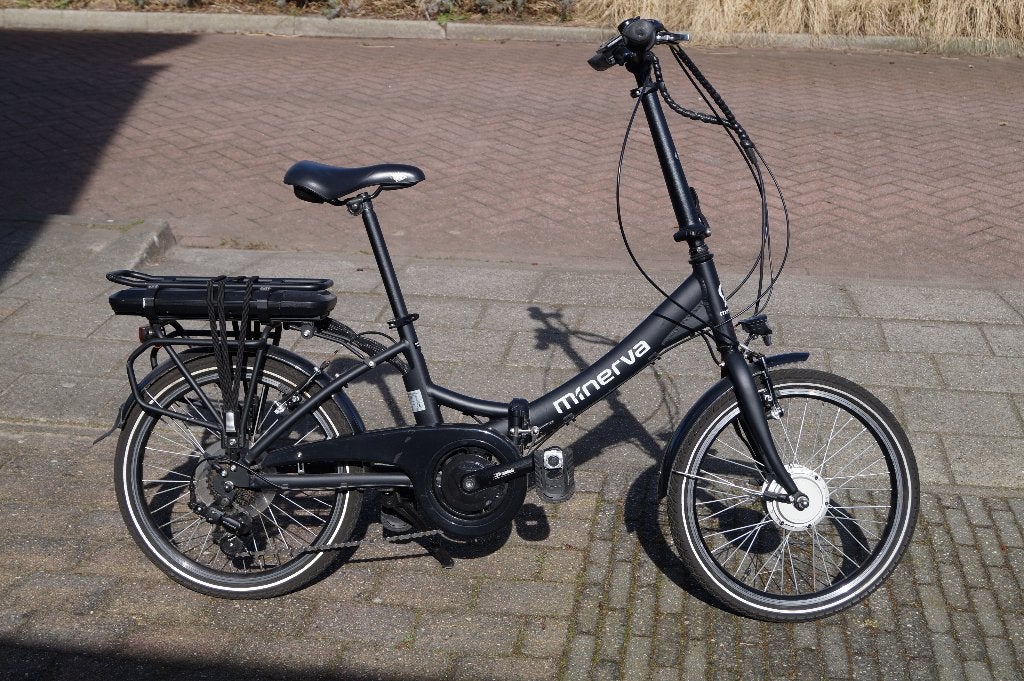 Minerva elektrische vouwfiets per stuk maar we hebben er 2, 20 inch of meer, Versnellingen, Zo goed als nieuw, Totaal opvouwbaar