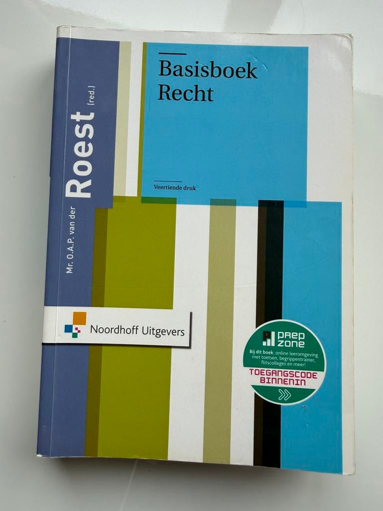 Basisboek Recht, Ophalen of Verzenden, Zo goed als nieuw, Sociale wetenschap