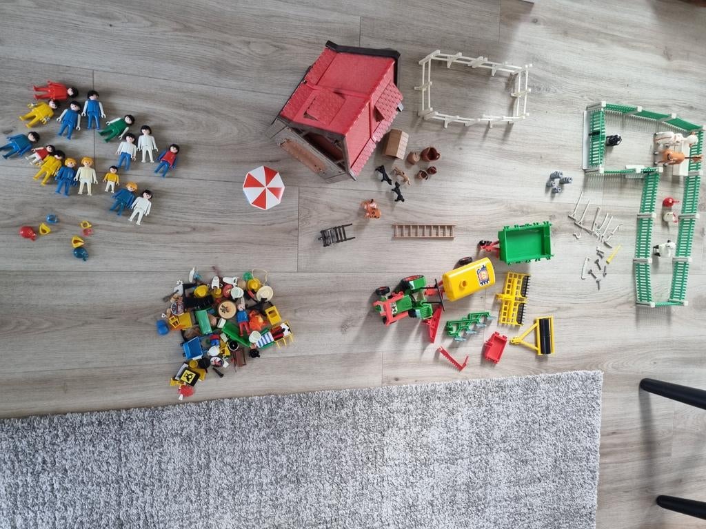 Playmobil en overige spulletjes met bak, Ophalen, Gebruikt, Los playmobil