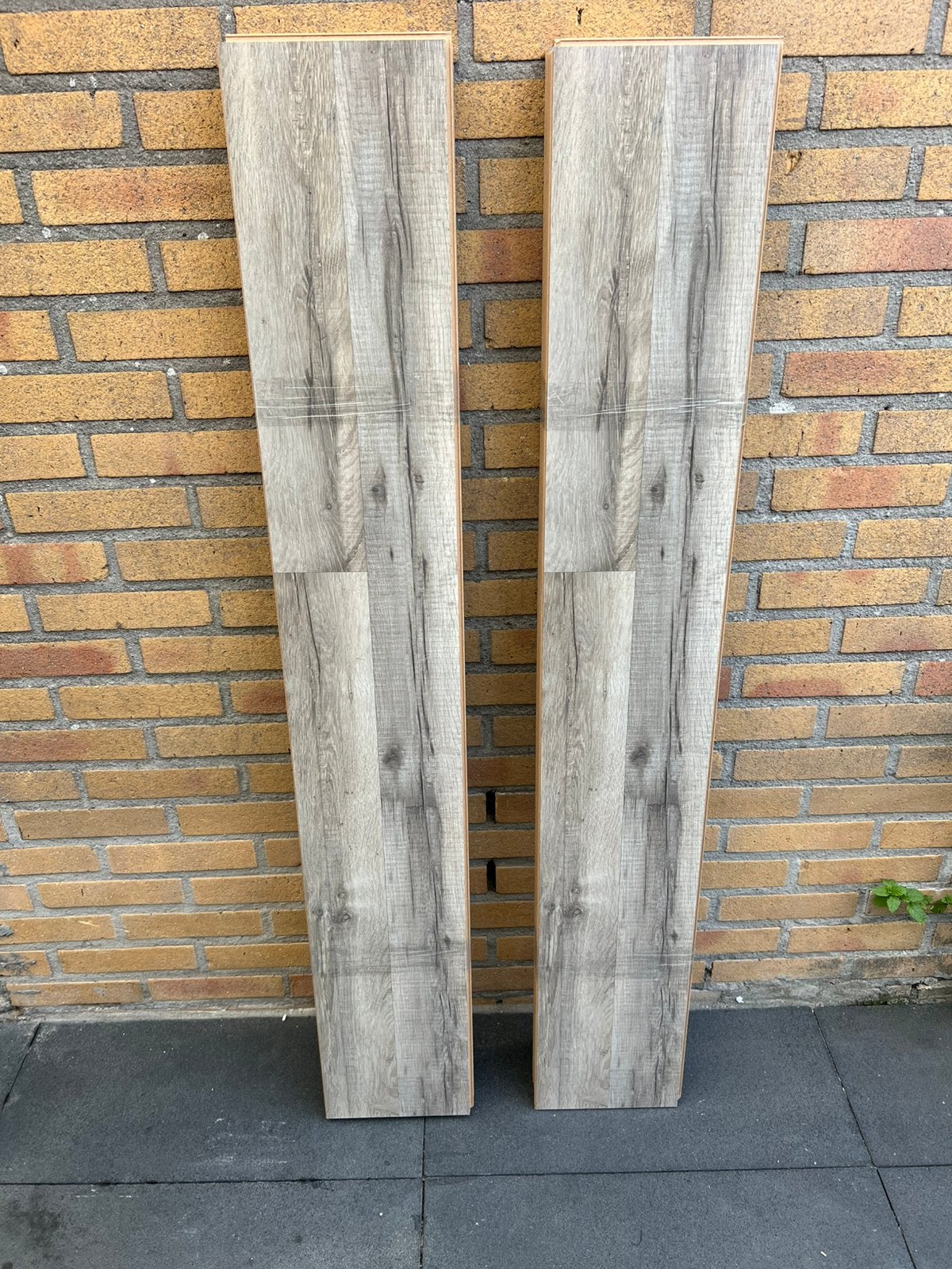 houtlook/eikenlook laminaat vergrijs 55m2, Ophalen, 50 tot 150 cm, Zo goed als nieuw, 10 m² of meer