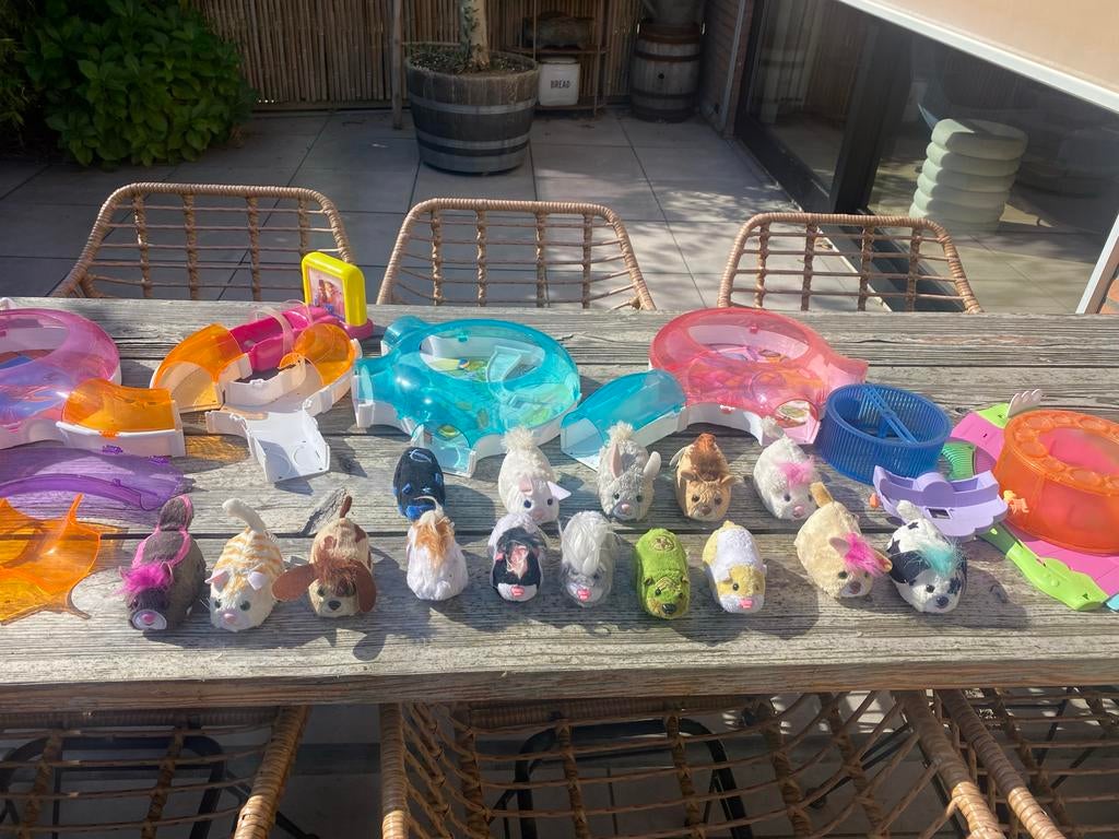 Zhu Zhu Pets Hamsterbaan met 14 Hamsters, Ophalen of Verzenden, Gebruikt, Jongen of Meisje