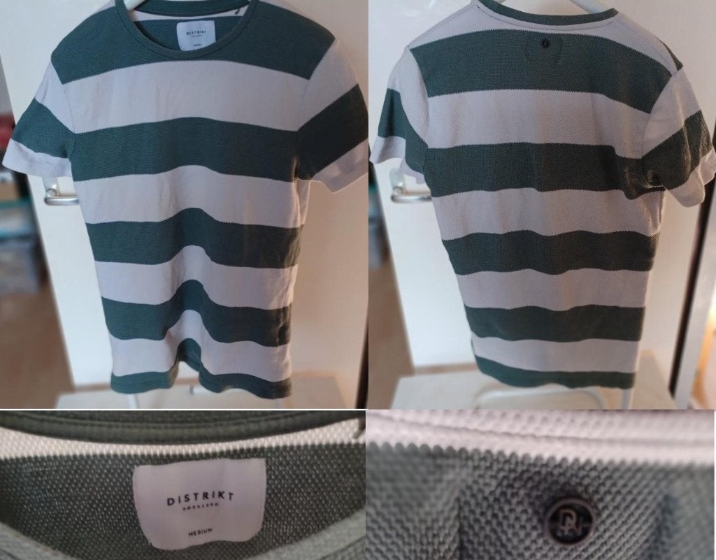 heren T-shirt distrikt groen wit maat M, Maat 48/50 (M), Ophalen of Verzenden, Distrikt Nørrebro, Gedragen