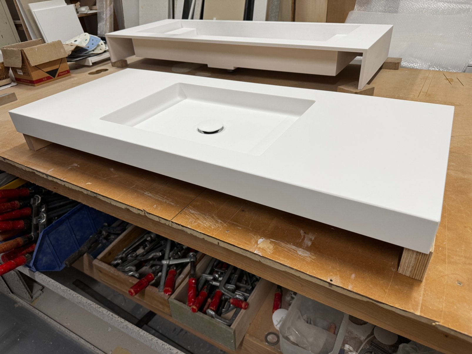 Corian wastafel, Ophalen, Nieuw, Rvs, Wastafel