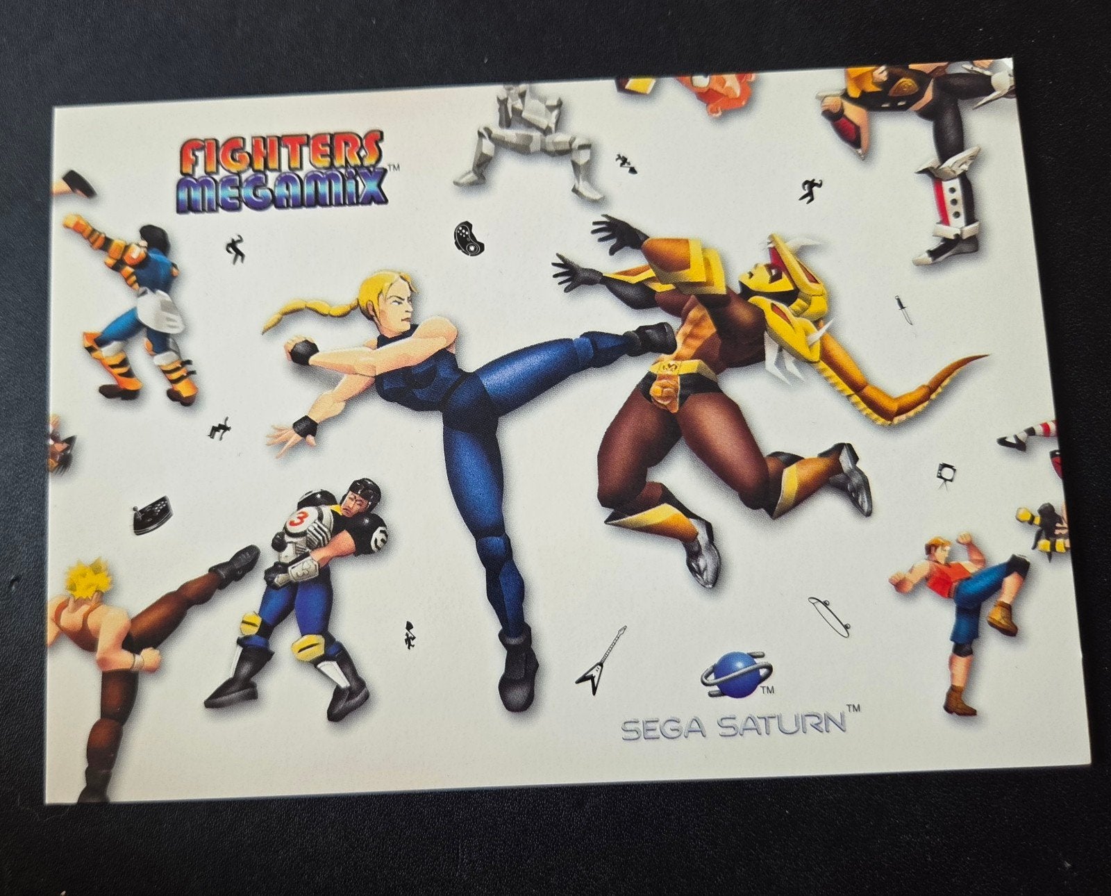 Fighters Megamix Sega Saturn reclamekaart, Verzenden, 1980 tot heden, Ongelopen, Overige thema's