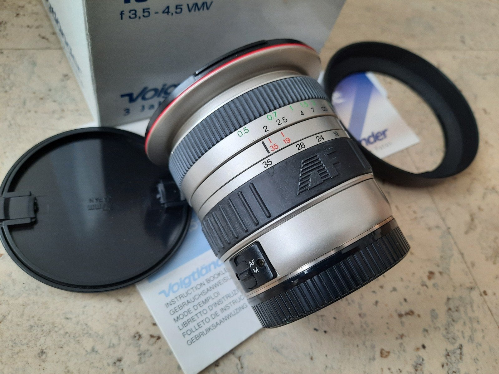 Voigtlander 19-35mm Canon AF en Converter, Ophalen, Zo goed als nieuw, Groothoeklens, Zoom