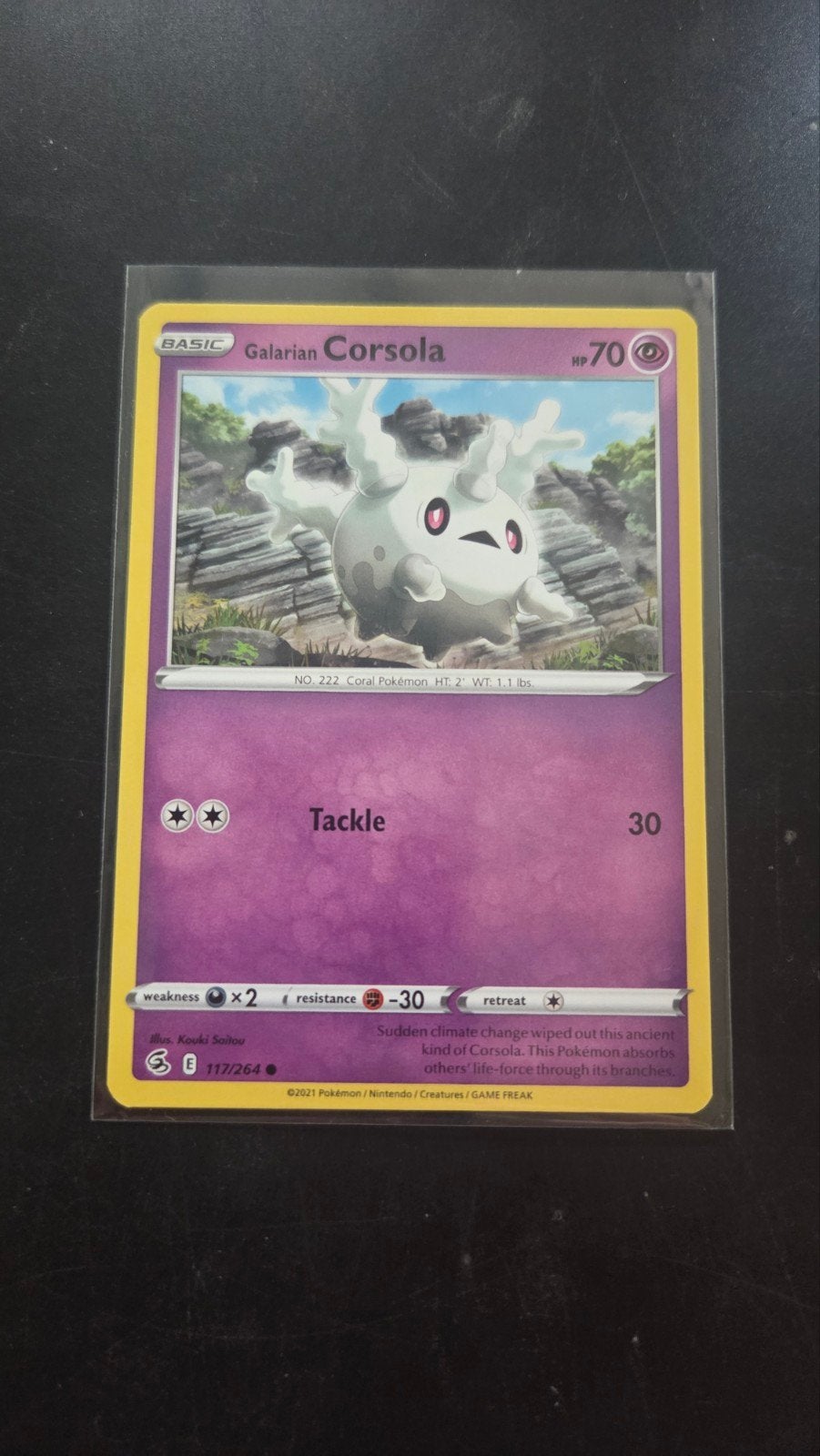 Galarian Corsola 117/264 Fusion Strike Pokémon Kaart, Verzenden, Zo goed als nieuw, Losse kaart