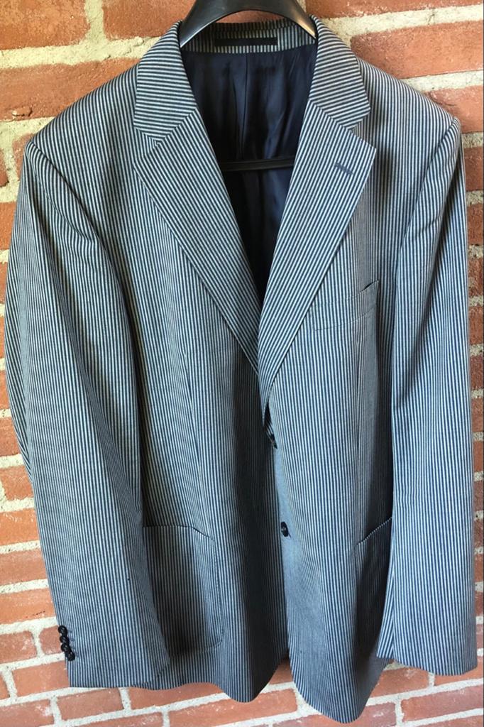 Eduard Dressler Malm gestreept jasje/ blazer Wol  Maat 56, Kleding | Heren, Kostuums en Colberts, Ophalen of Verzenden, Zo goed als nieuw