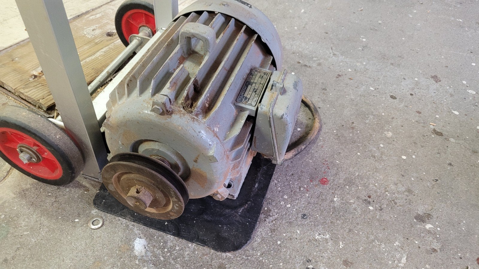 Ska-Heemaf Elektromotor 2.2/3 kW met Aandrijfas, Doe-het-zelf en Verbouw, Ophalen, Gebruikt, Elektromotor, 1400 tot 1800 rpm