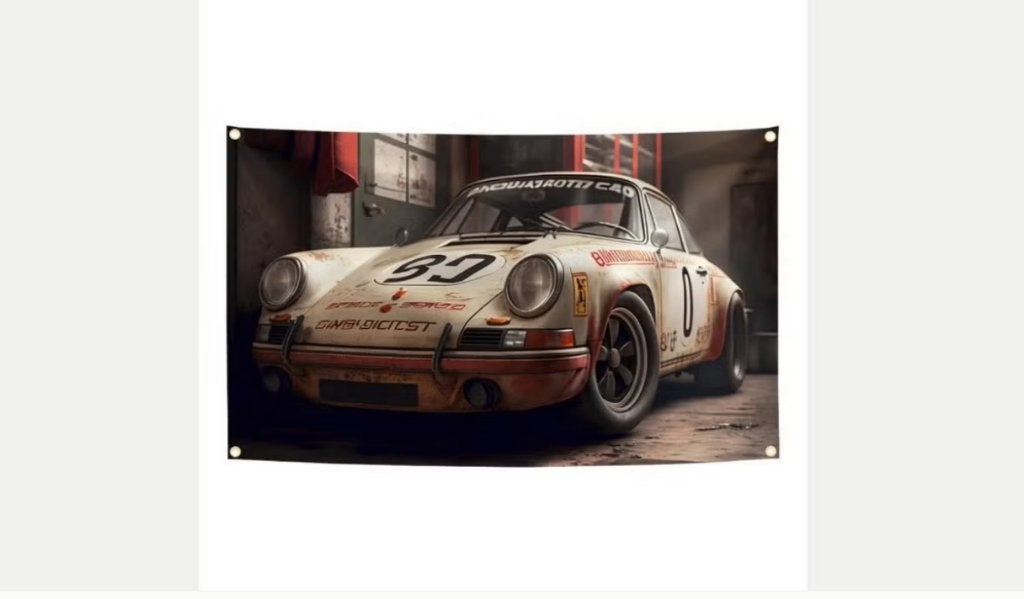 Grote vlaggen Vintage Porsche (150x90cm), Diversen, Ophalen of Verzenden, Nieuw