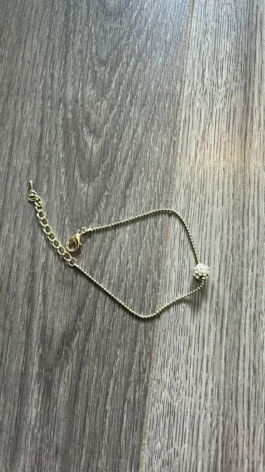 Enkelbandje goudkleurig, Sieraden, Tassen en Uiterlijk, Enkelbandjes en Enkelkettinkjes, Ophalen of Verzenden, Zo goed als nieuw