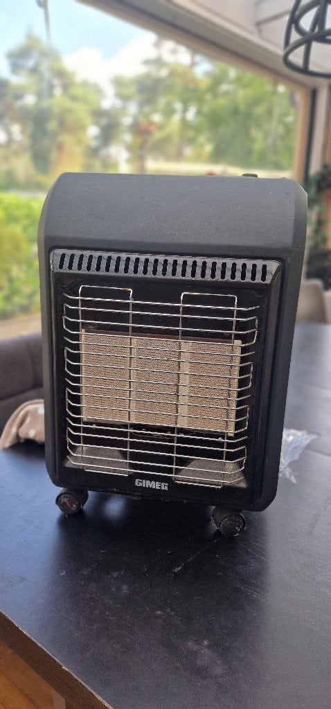 Gimeg gaskachel op wielen, Ophalen, Gebruikt, Gas, Gaskachel