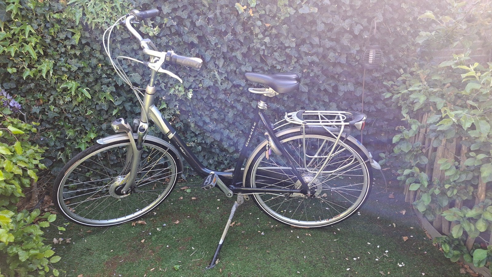 Gazelle Gold Line Damesfiets, lage instap, incl fietstassen., Ophalen, Gebruikt, Velgrem, Versnellingen