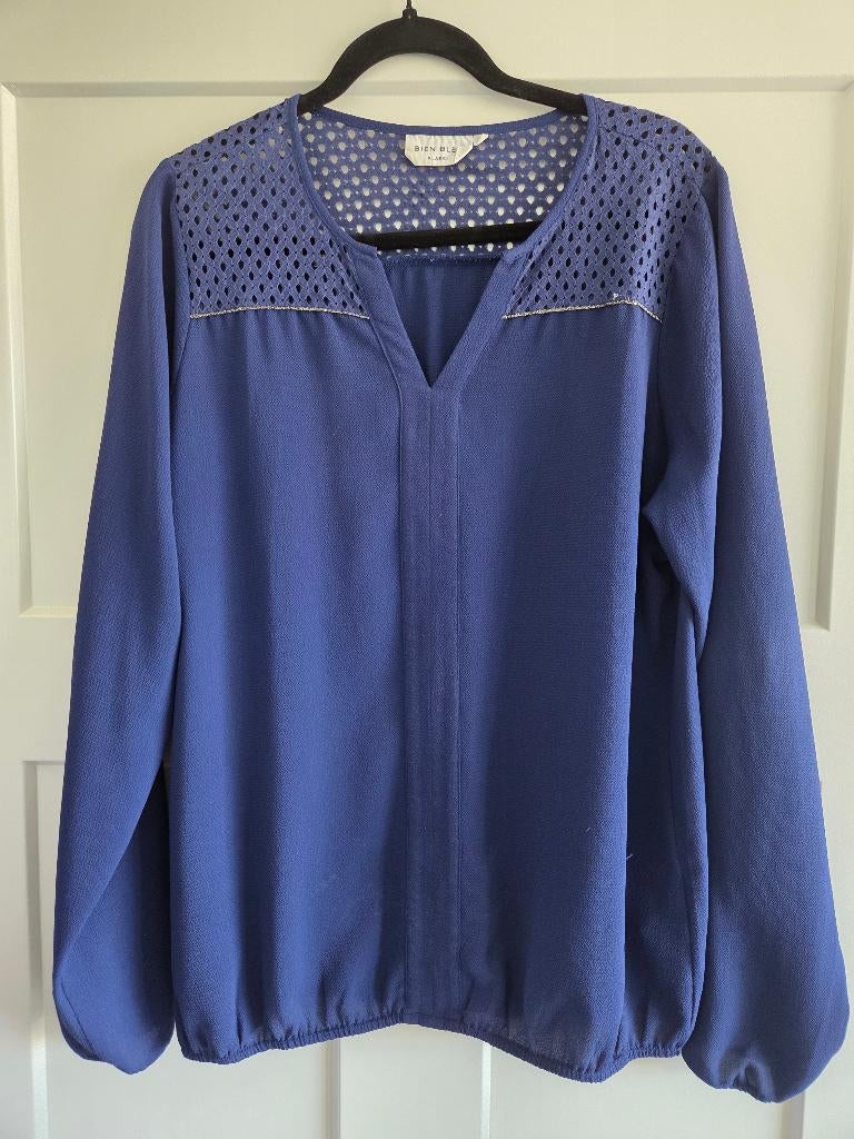 Bien Bleu top, Blauw, Maat 46/48 (XL) of groter, Ophalen of Verzenden, Lange mouw