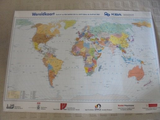 Wereldkaart 2001, Verzenden, Zo goed als nieuw, A1 t/m A3, Overige onderwerpen