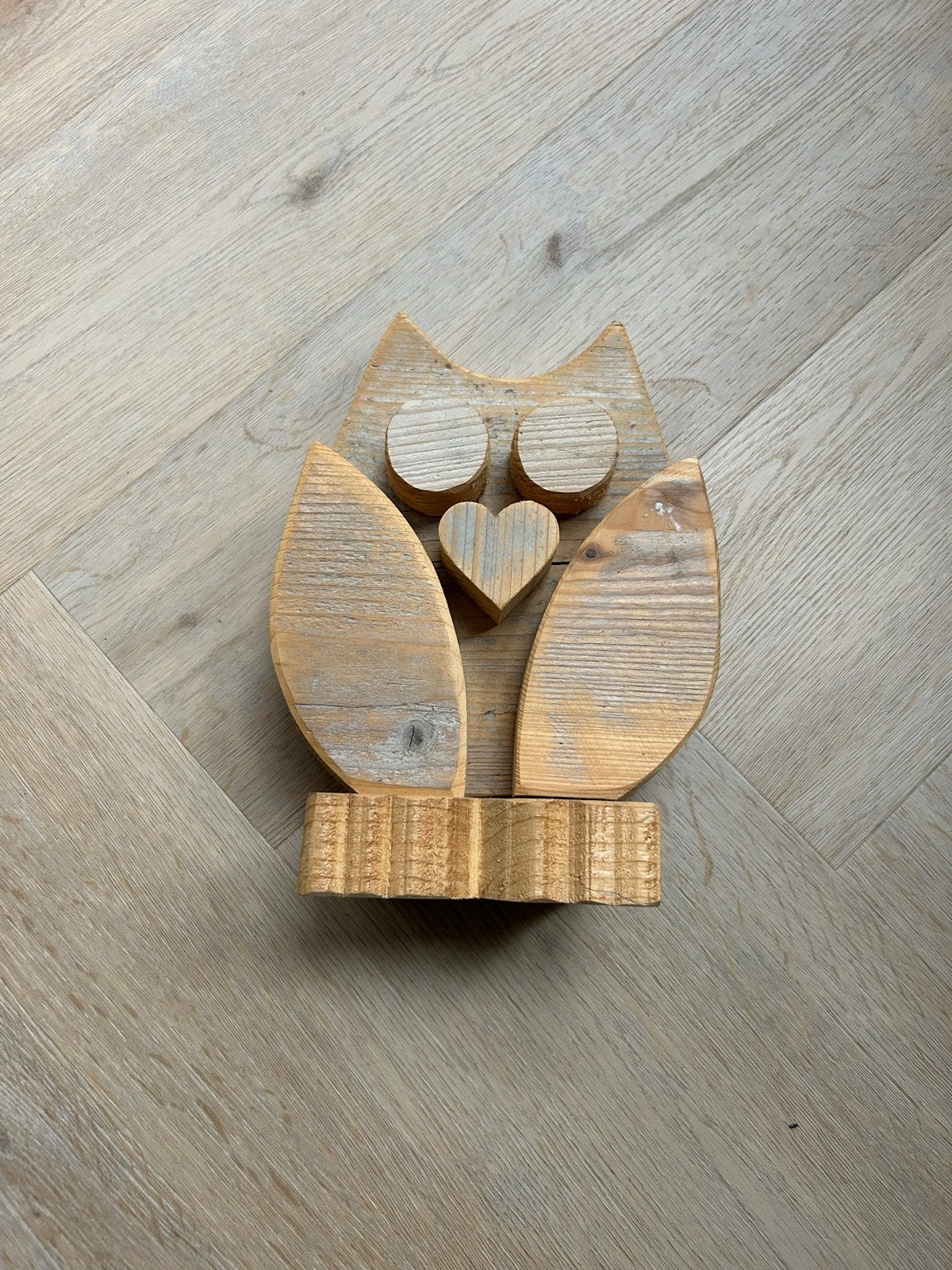 Houten uil decoratie, handgemaakt, Huis en Inrichting, Hout, Nieuw, Ophalen of Verzenden, Landelijk