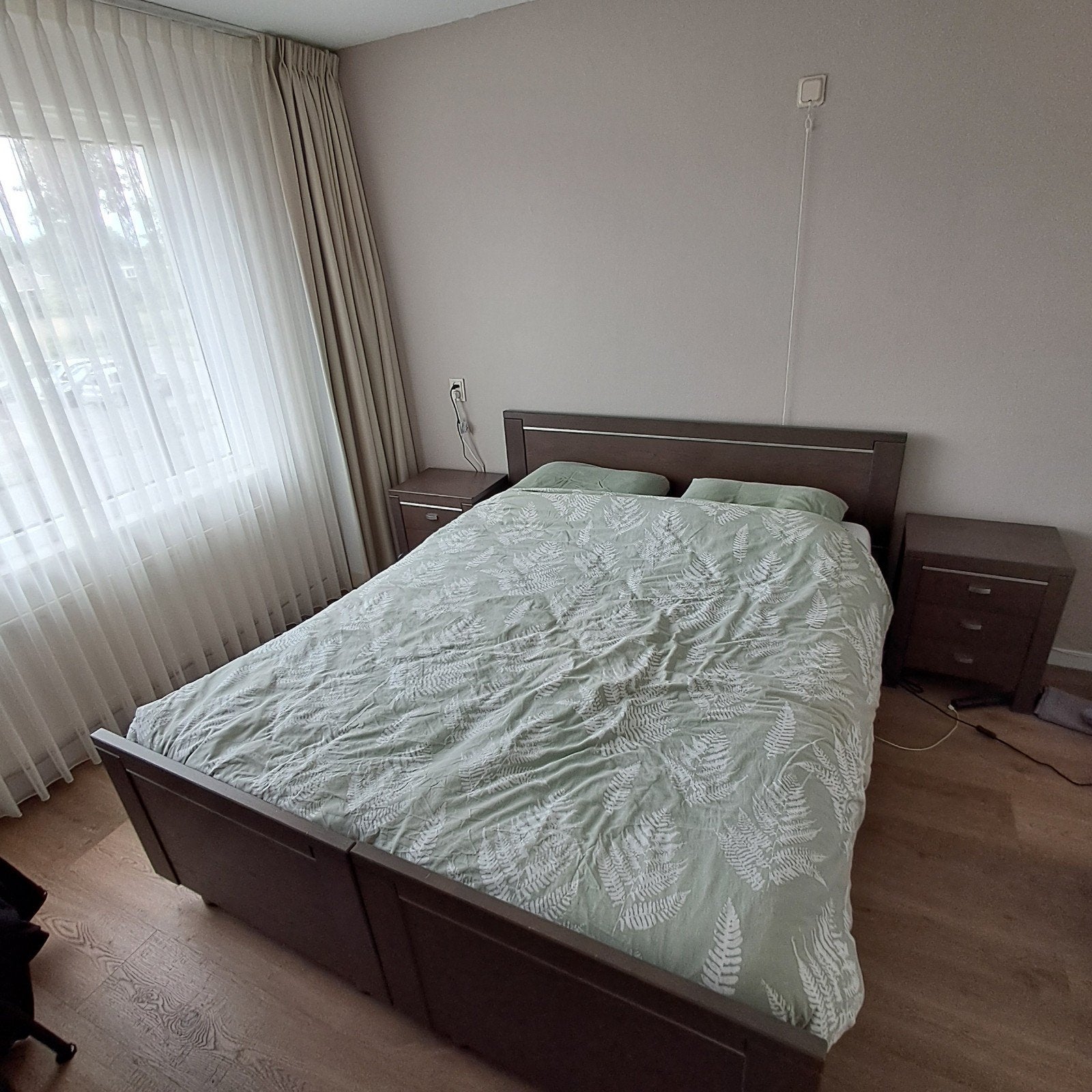 2 persoons (deelbaar)bed 160 x 200, Ophalen, Gebruikt, Tweepersoons