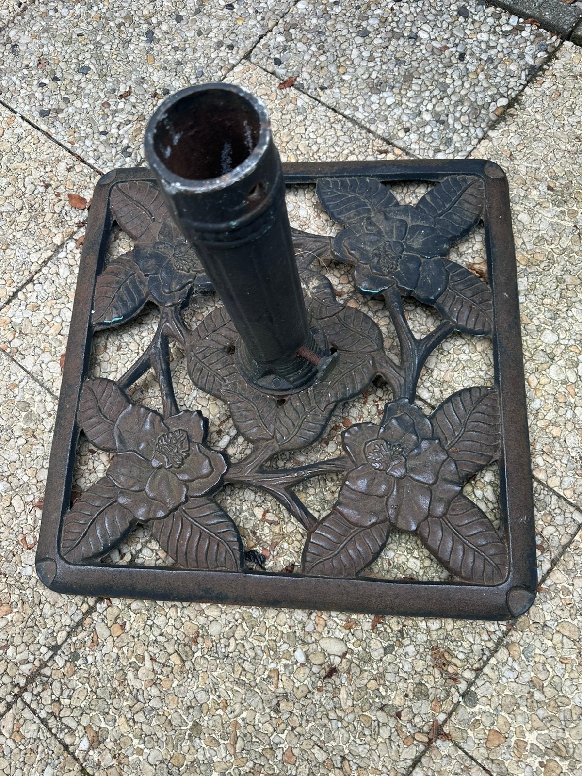 Parasol voet gietijzer, Ophalen, Gebruikt, Minder dan 1 meter, Parasolvoet