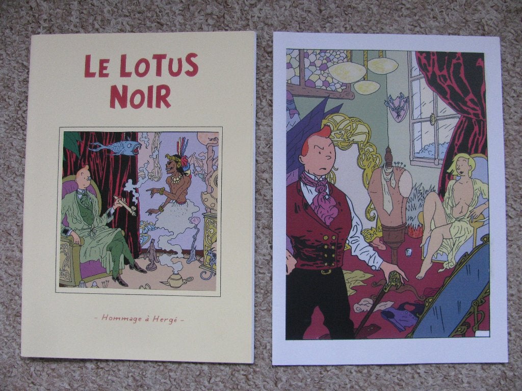 Kuifje / Tintin - Le Lotus Noir - softcover -hommage à Hergé, Eén stripboek, Ophalen of Verzenden, Nieuw, Hergé