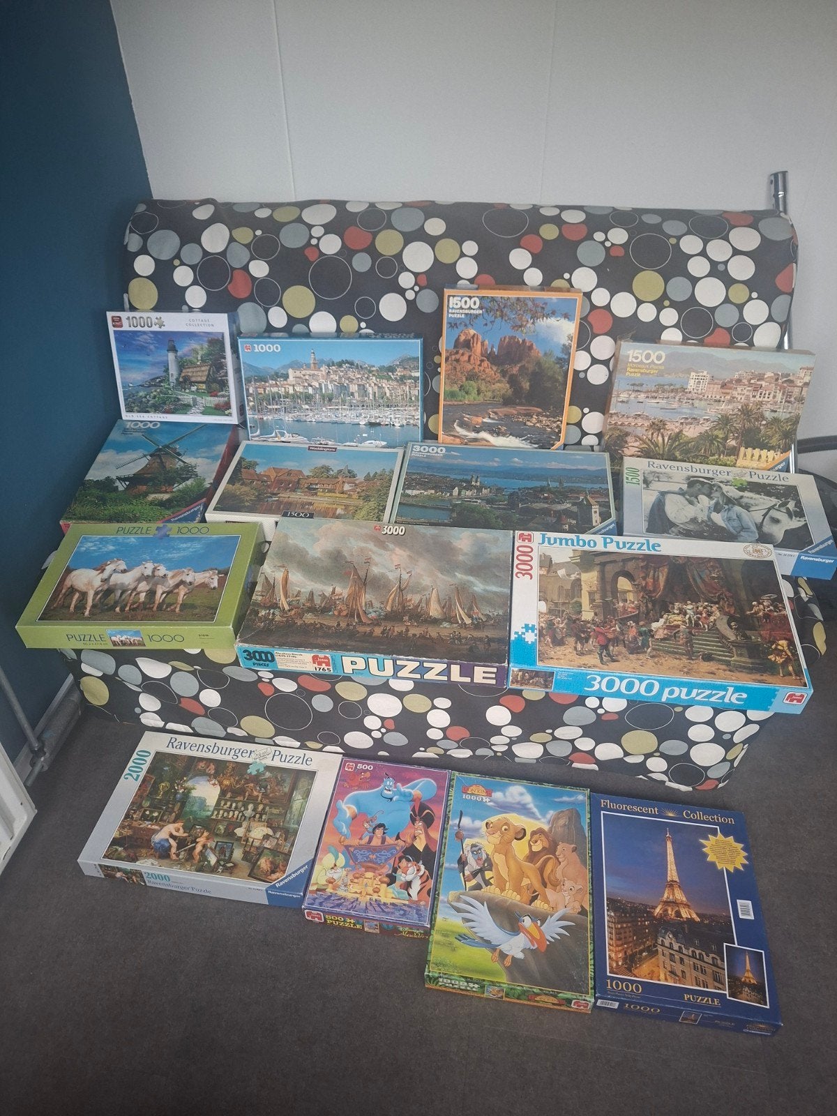 Grote collectie legpuzzels (1000-3000 stukjes), Ophalen, 500 t/m 1500 stukjes, Gebruikt, Legpuzzel