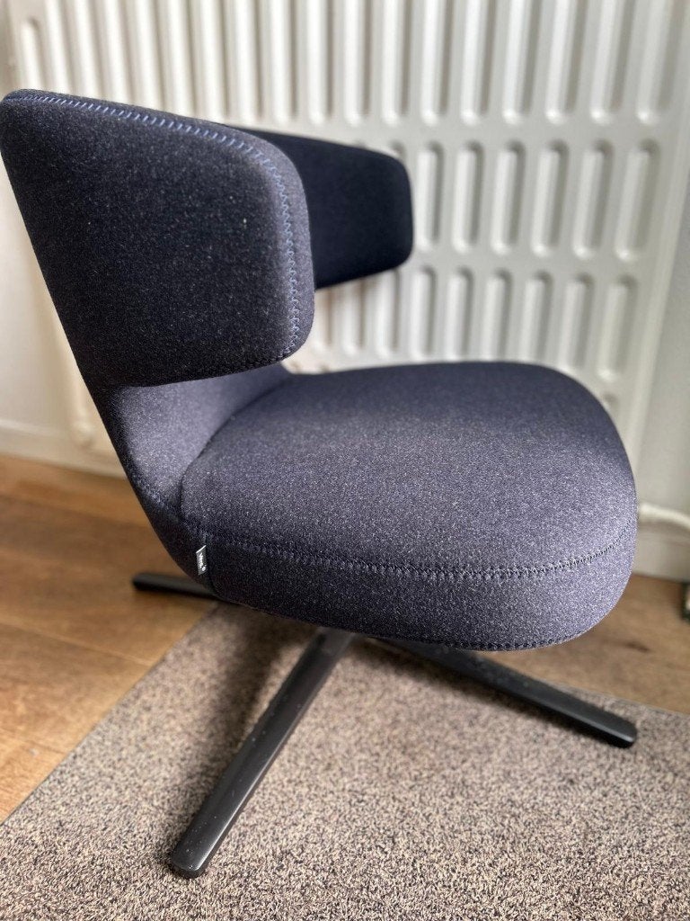 1 IZGS Vitra Petit Repos donkerblauw stof draaibaar, Ophalen, Zo goed als nieuw, Nvt, Stof