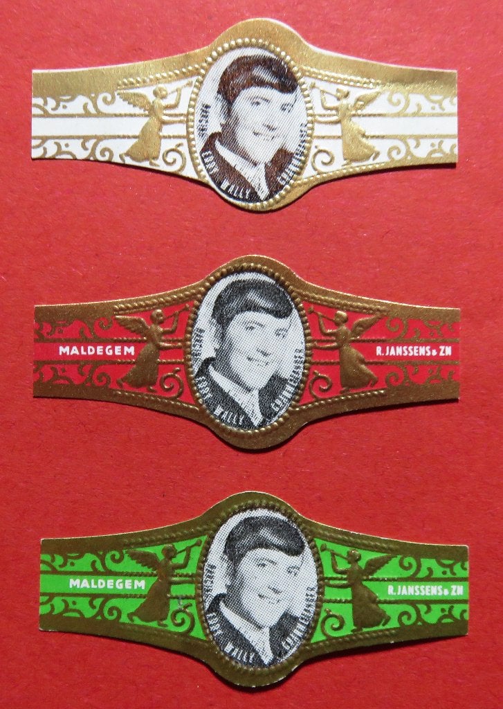 Sigarenbandjes Reclamebandjes R.Janssens & Zn. 3x, Verzenden, Gebruikt, Sigarenbandjes
