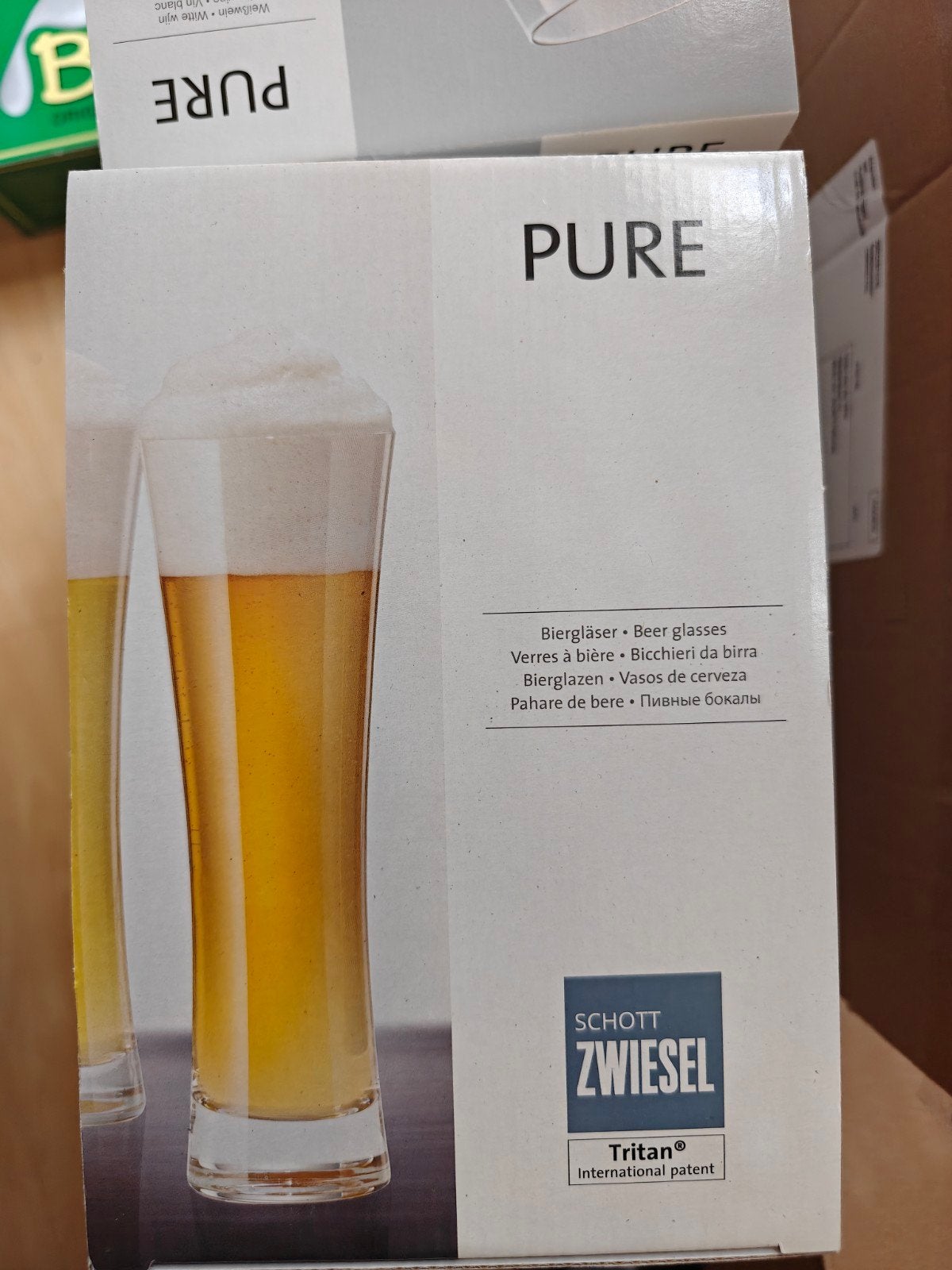 6x Schott Zwiesel Pure Bierglazen - Nieuw in doos, Ophalen, Nieuw, Overige merken, Glas
