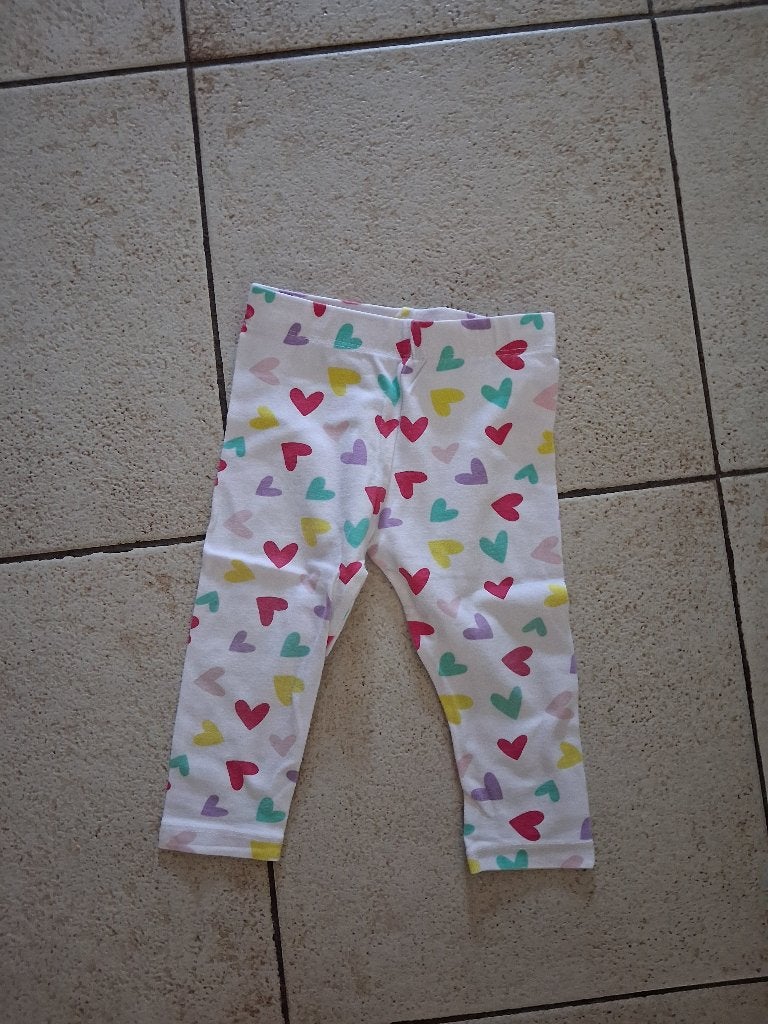 witte legging met hartjes maat 80, Ophalen, Broekje, Meisje, Zo goed als nieuw