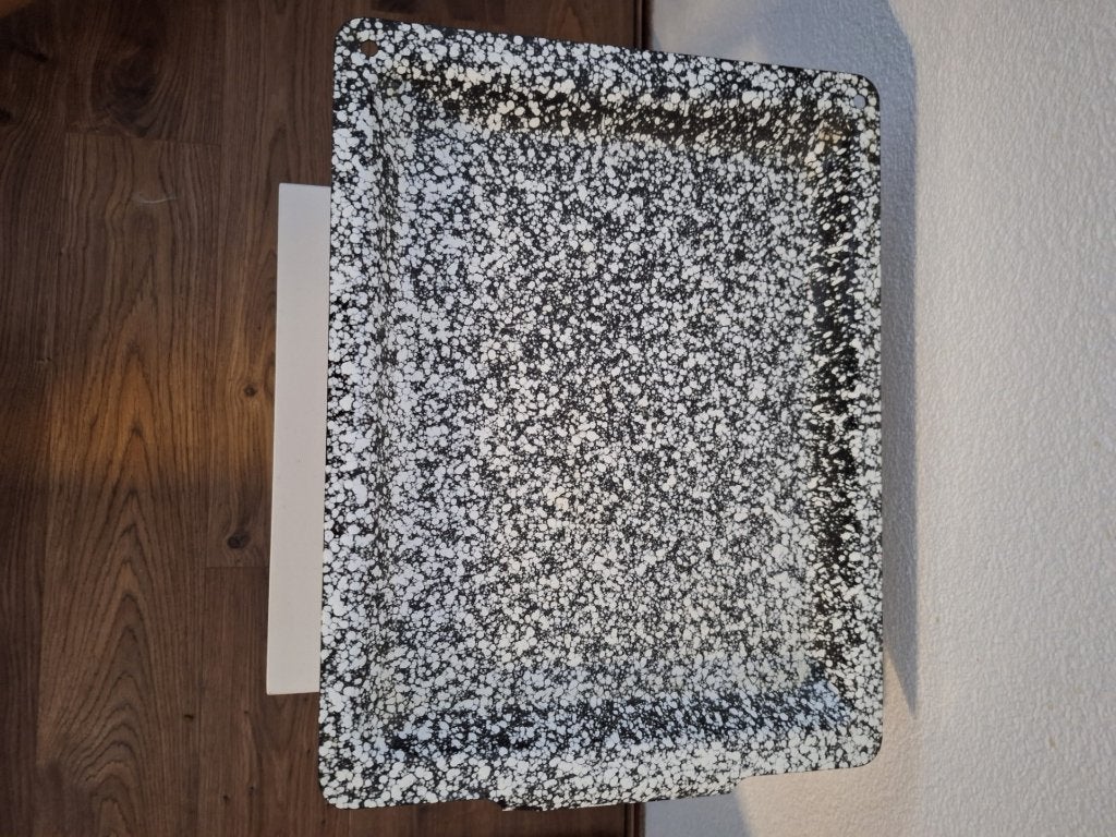 geëmailleerde ovenschaal, dienblad, fruitschaal 39 x 30 x 3, Antiek en Kunst, Ophalen of Verzenden
