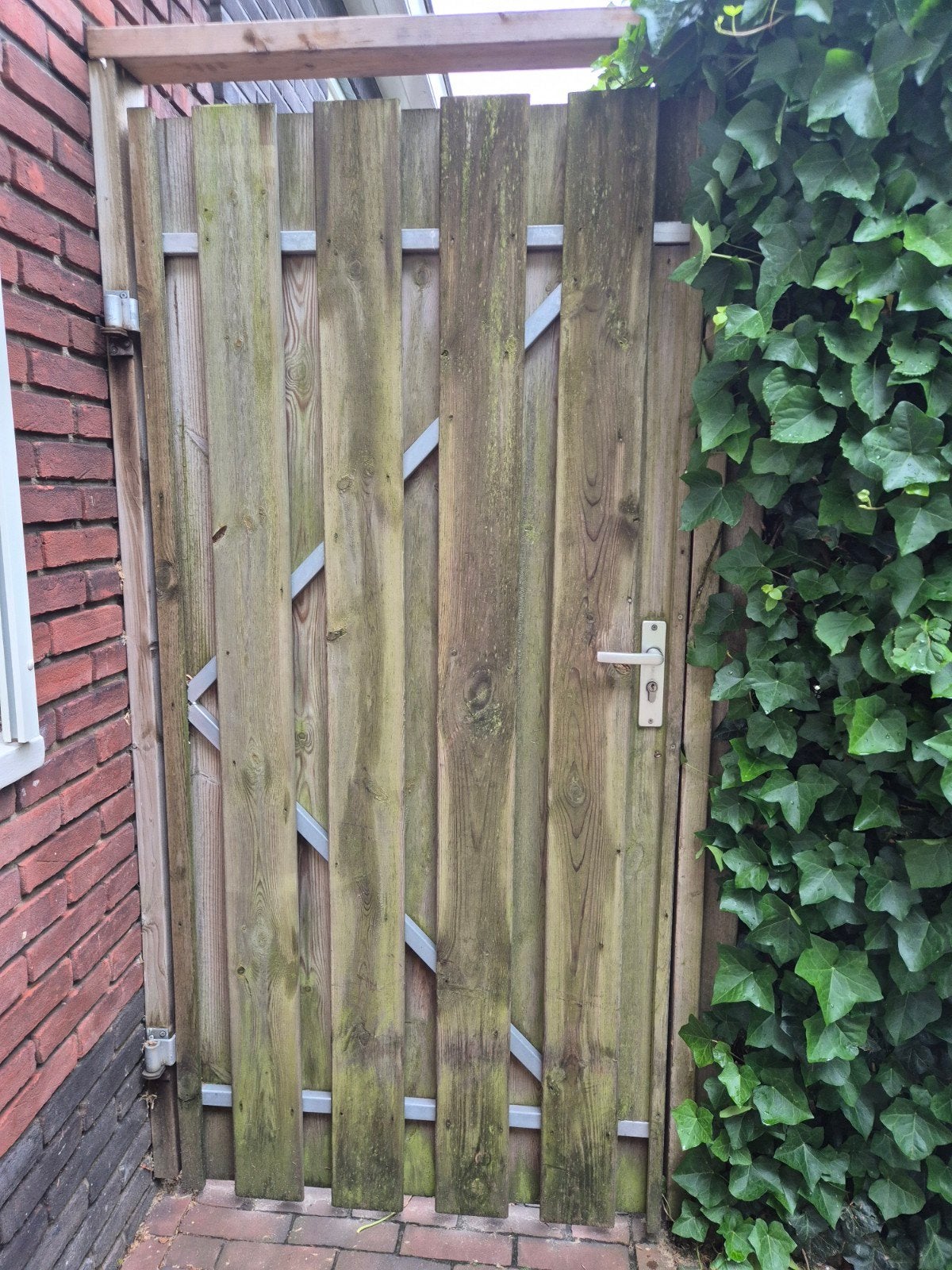2 poorten, Tuin en Terras, Tuinpoorten, Ophalen of Verzenden, Zo goed als nieuw, 200 cm of meer, Draaipoort