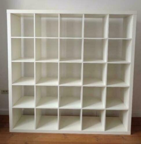 IKEA Kallax Kast 5x5 Vakken Wit - Ruime Opbergkast, Ophalen, Met plank(en), Gebruikt, 150 tot 200 cm
