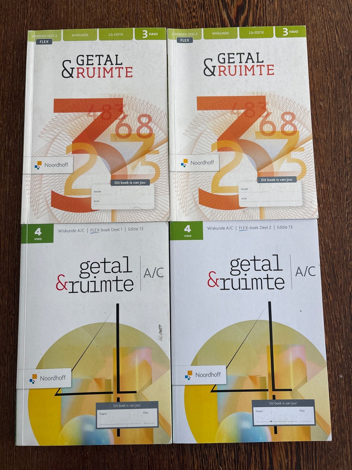 Getal & Ruimte Wiskunde HAVO/VWO Boeken (Deel 1 & 2), Boeken, Ophalen, Gelezen, VWO, Wiskunde A