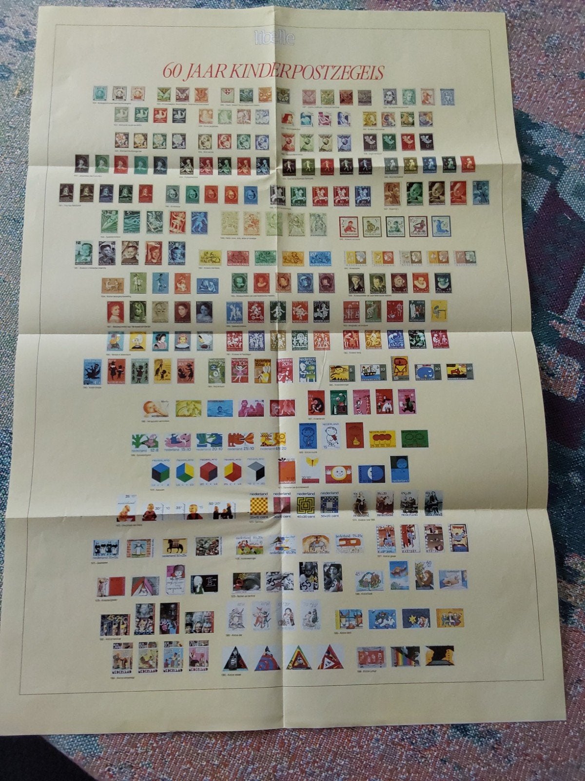 Kinderpostzegels. Poster 60 Jaar Kinderpostzegels Libelle, Ophalen of Verzenden, A1 t/m A3