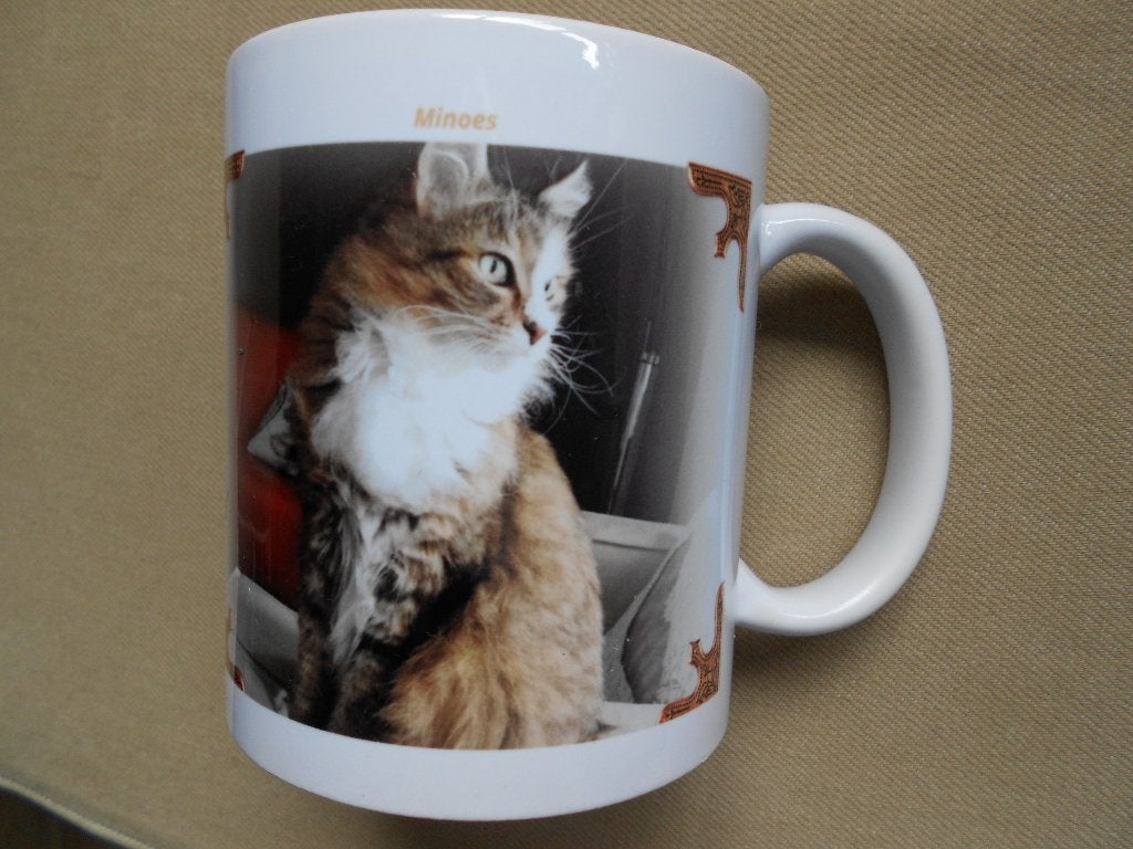 beker poes minoes, Ophalen, Gebruikt, Mok, Overige stijlen
