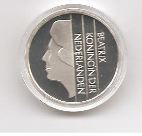 zilveren gulden 2001 (ninaber), Postzegels en Munten, Munten | Nederland, 1 gulden, Verzenden, Koningin Beatrix, Zilver