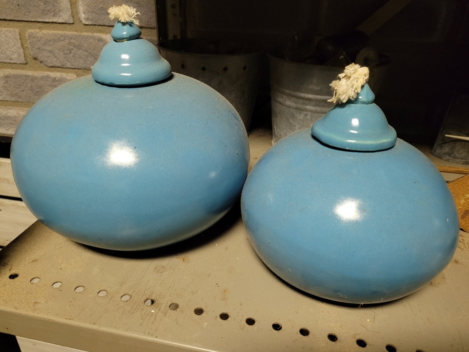 2 nieuwe olielampen, Ophalen, Blauw