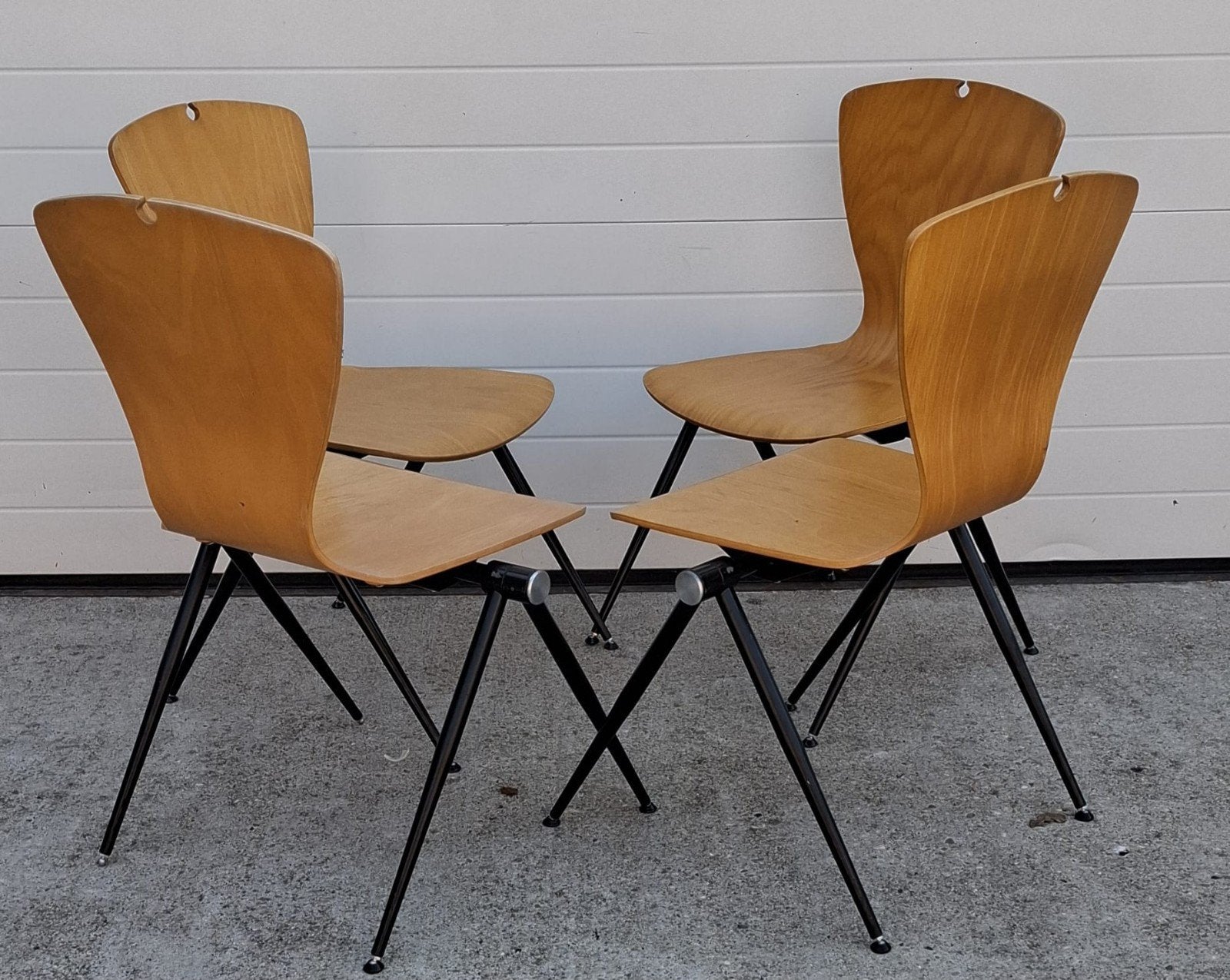 8 x schoolstoelen Galvanitas stoelen kantine retro kantoor, Ophalen of Verzenden, Zo goed als nieuw, Vijf, Zes of meer stoelen