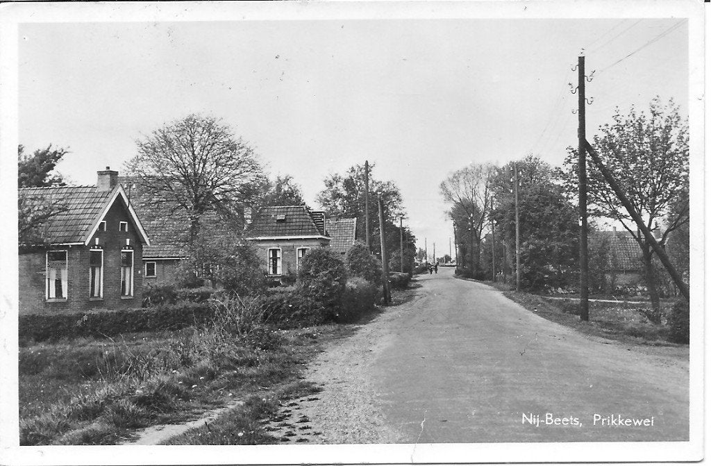 Oude ansichtkaart Nij-Beets, Prikkewei - Friesland, Ophalen of Verzenden, 1960 tot 1980, Gelopen, Friesland