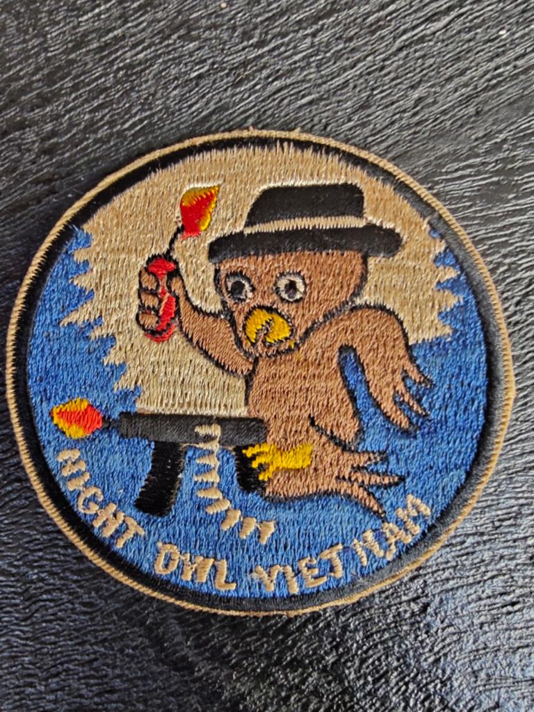 Patch , US Air Force Vietnam F4 Phantom  Night Owl , Vietnam, Ophalen of Verzenden, Luchtmacht, Amerika, Embleem of Badge