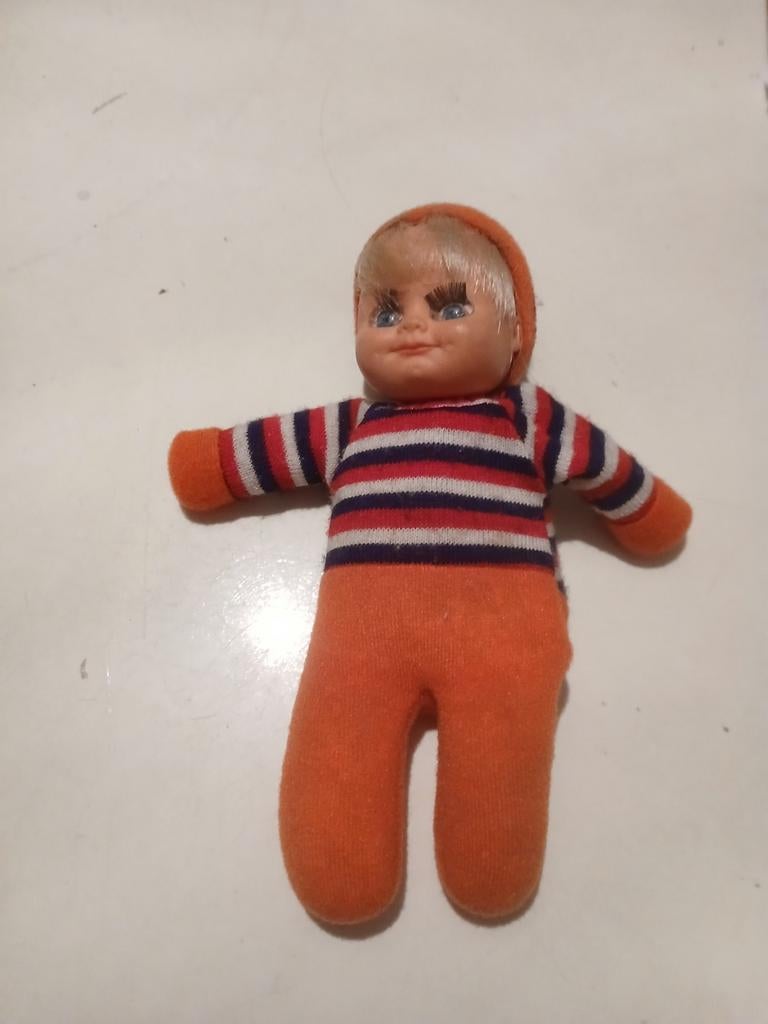 Vintage ' Lucifer ' poppetje jaren 70, Verzamelen, Poppen, Ophalen of Verzenden, Zo goed als nieuw, Pop