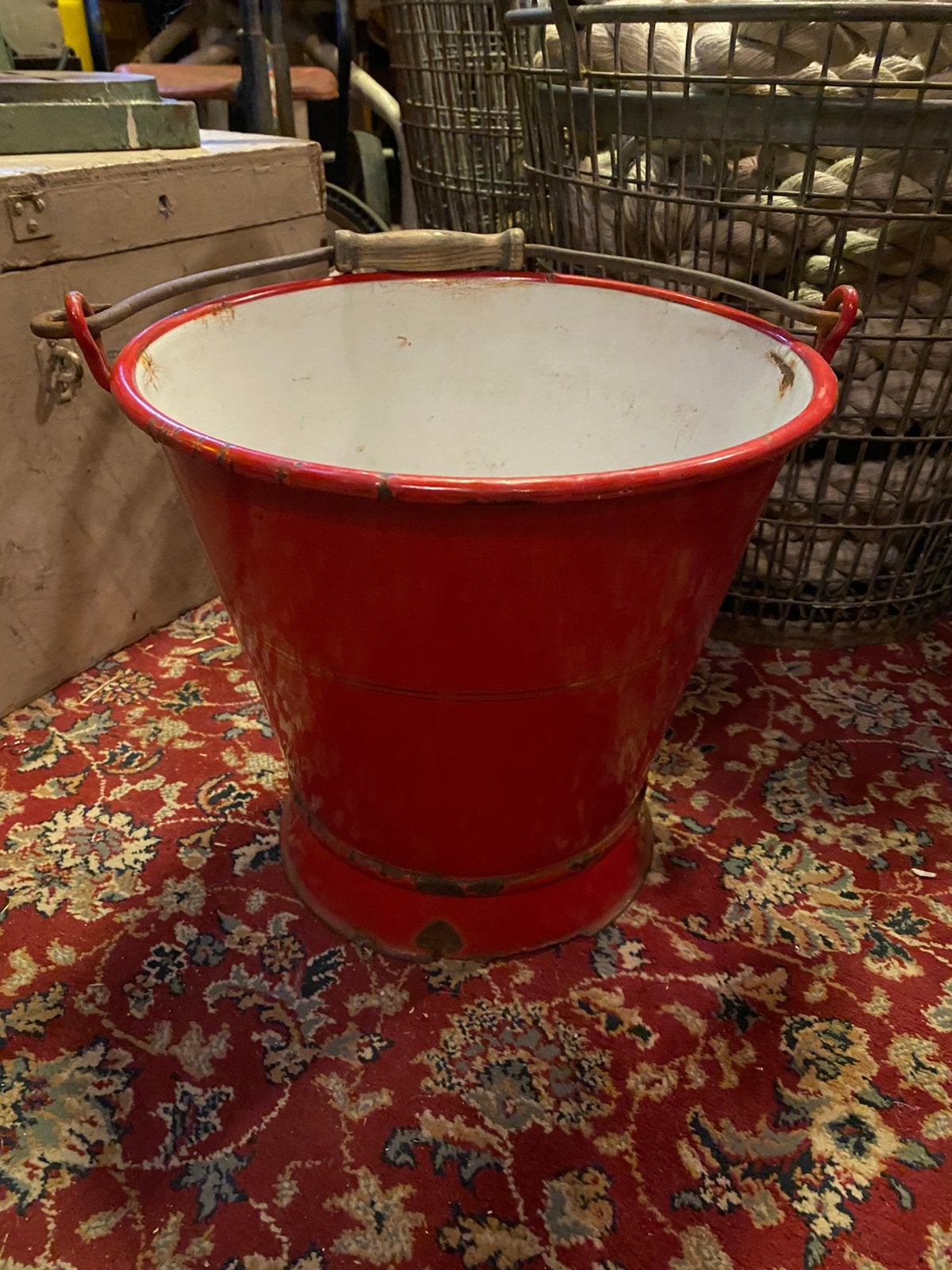 Rood emaille aardappel emmer, Ophalen of Verzenden
