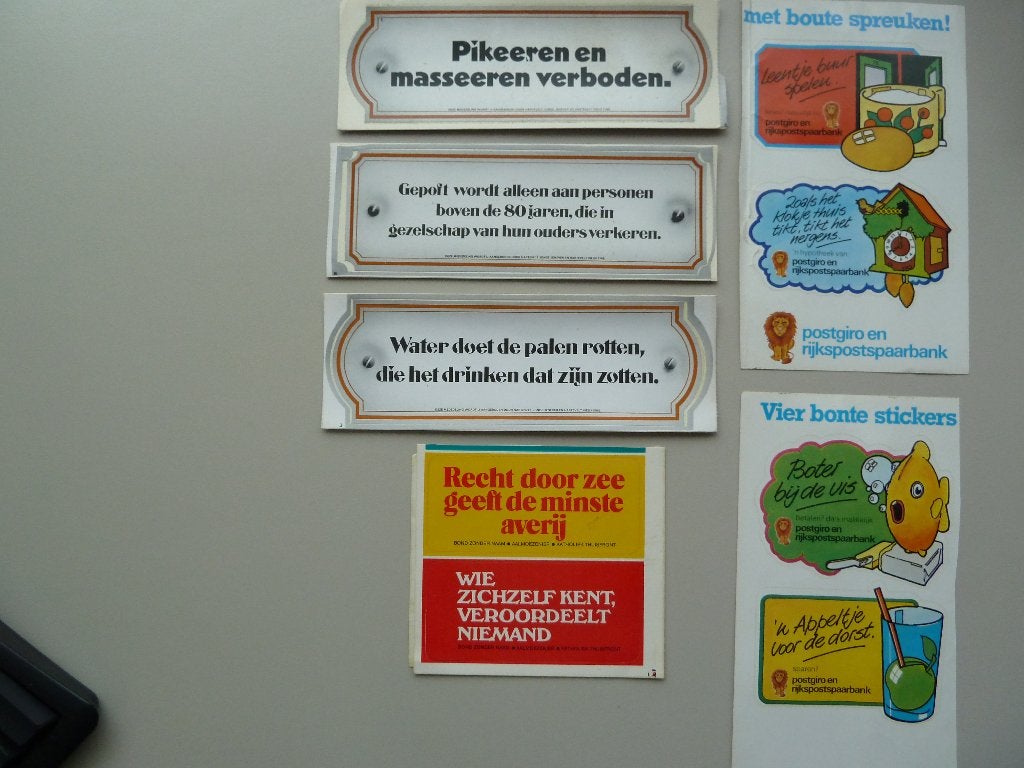 nr17 Spreuken stickers 9 verschillende, Ophalen of Verzenden