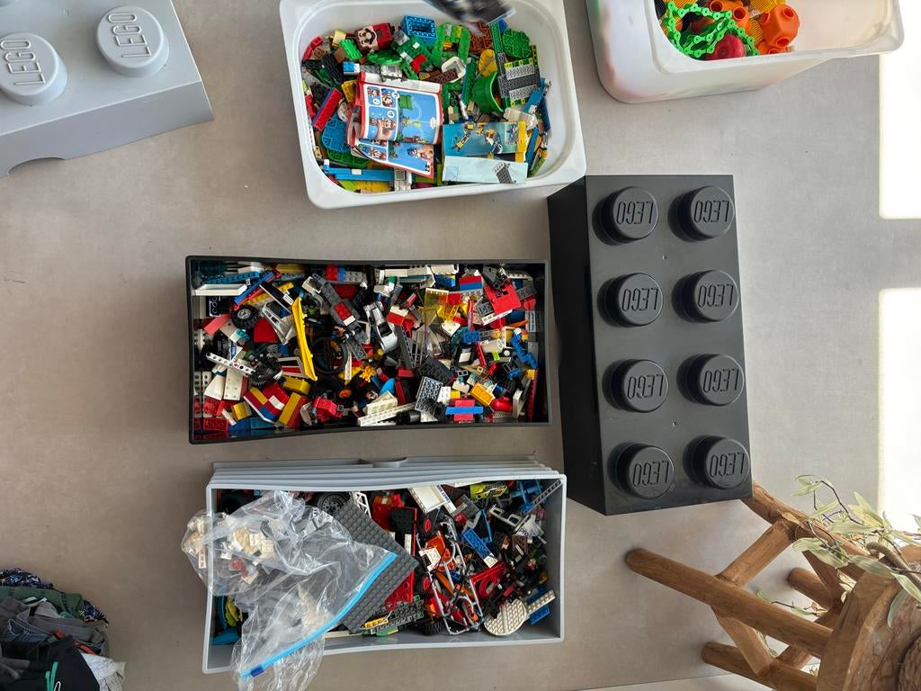 Grote partij LEGO met optioneel twee LEGO opbergbakken, Ophalen, Gebruikt, Inclusief extra onderdelen, Lego