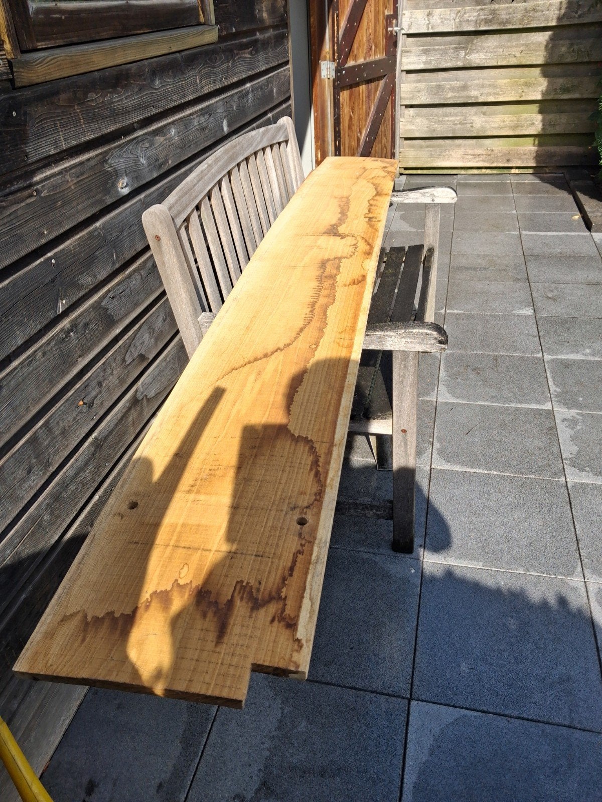 eiken plank - Gebruikt, Doe-het-zelf en Verbouw, Ophalen, Gebruikt, 25 tot 50 mm, 250 tot 300 cm