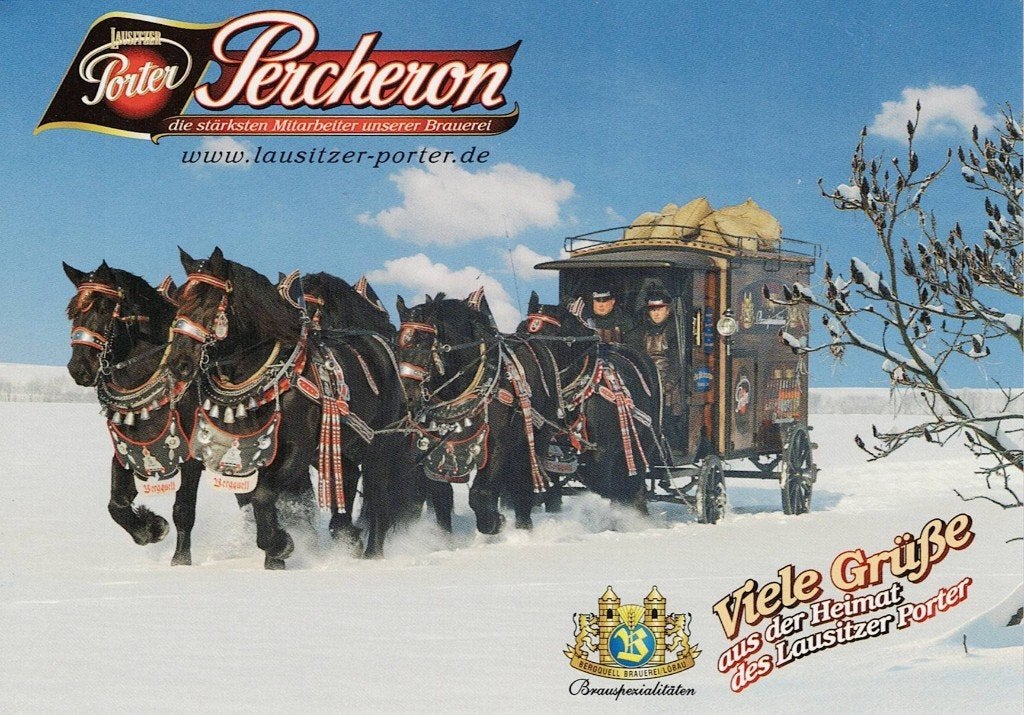 Porter  Percheron  van een bierbrouwerij 167, Verzenden, 1980 tot heden, Ongelopen, Paard