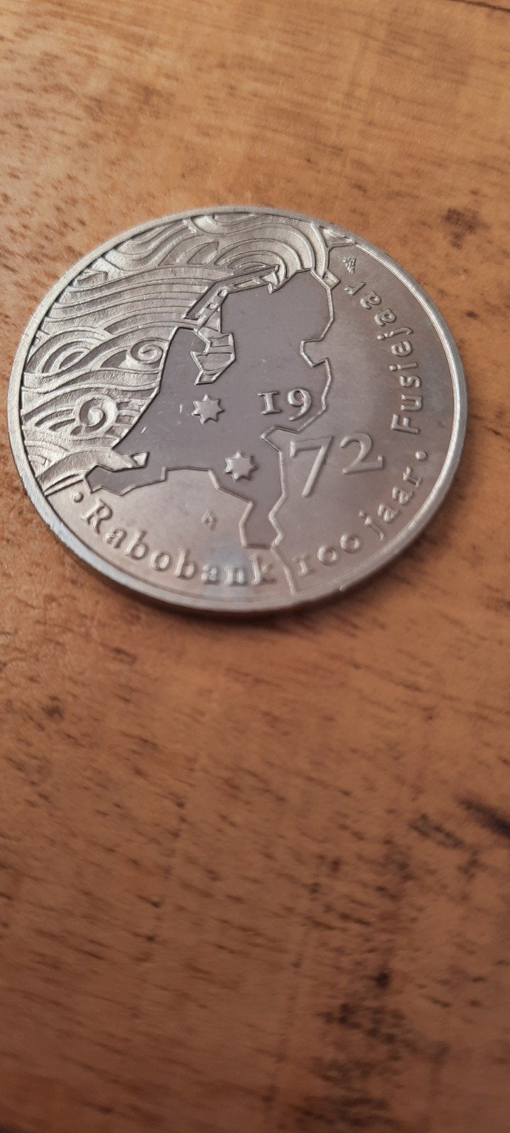Herdenkingsmunt Koningin Juliana 1972 Rabobank 100 jaar, Postzegels en Munten, Munten | Nederland, Ophalen of Verzenden, Koningin Juliana