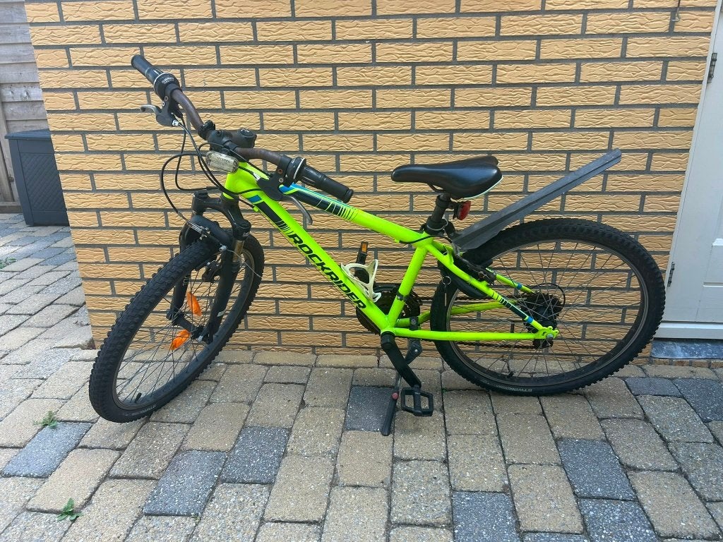 Mountainbike rockrider groen 24inch, Fietsen en Brommers, Fietsen | Jongens, Ophalen, Versnellingen, B'Twin, Schijfrem