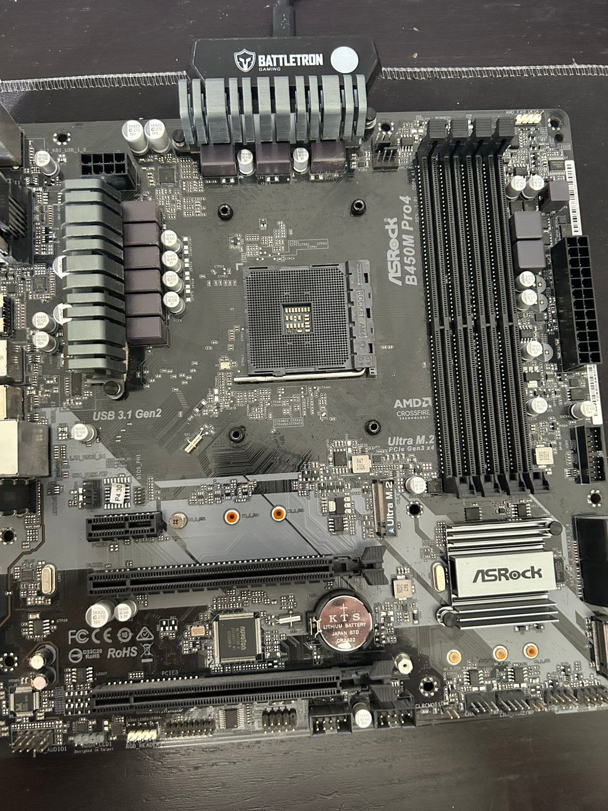 ASRock B450M Pro4 moederbord, Ophalen, Gebruikt, AMD, DDR4