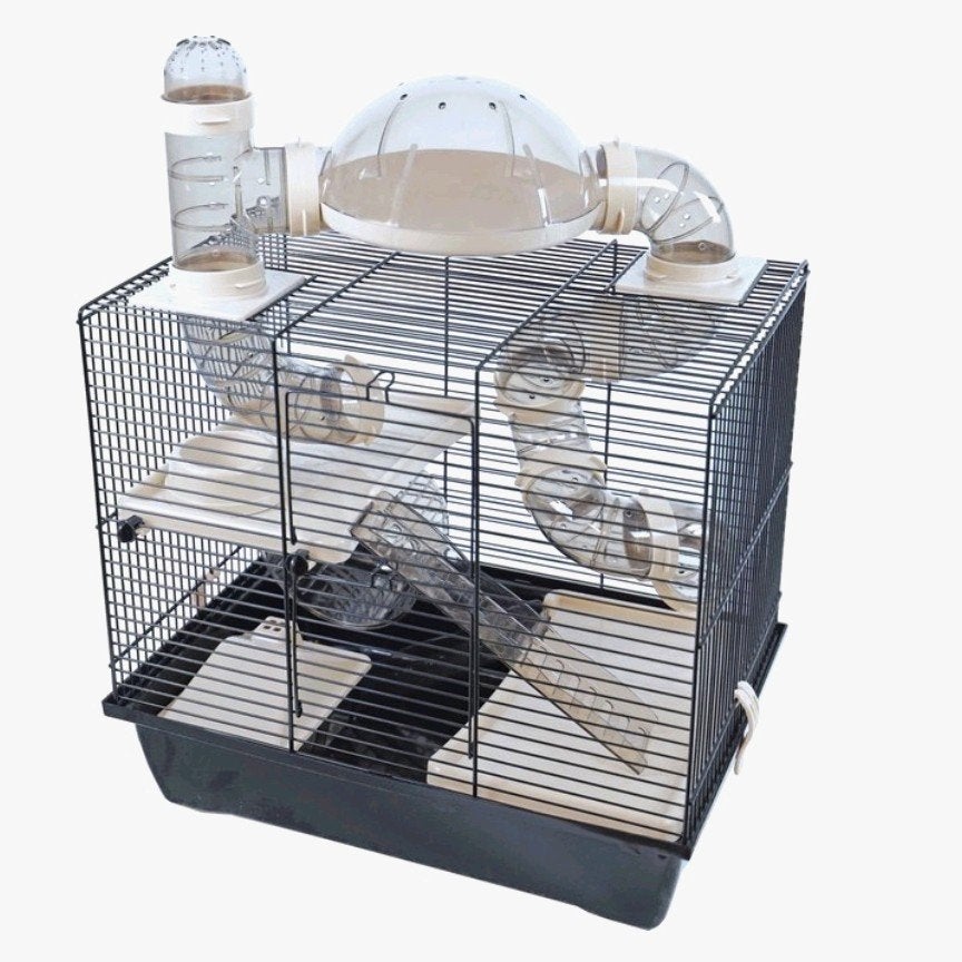 hamsterkooi, compleet en schoon!, Dieren en Toebehoren, Knaagdieren en Konijnen | Hokken en Kooien, Kooi, Minder dan 75 cm, Zo goed als nieuw