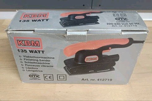 KBM Vlakschuurmachine 135 Watt - Gebruikt, Doe-het-zelf en Verbouw, Ophalen of Verzenden, Minder dan 600 watt, Vlakschuurmachine